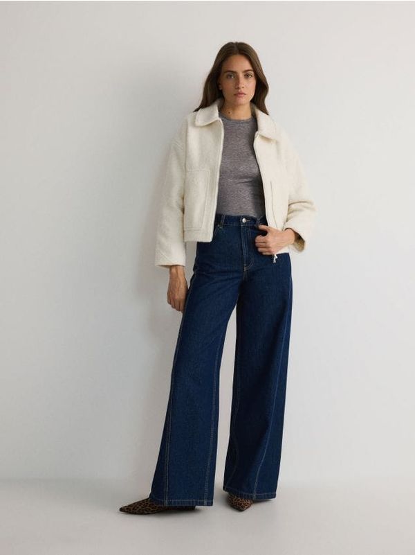 Reserved Reserved - Predimenzionirana jakna - krem