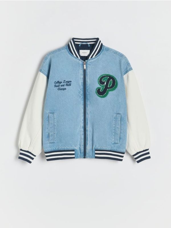 Reserved Reserved - Predimenzionirana jakna od trapera - plava