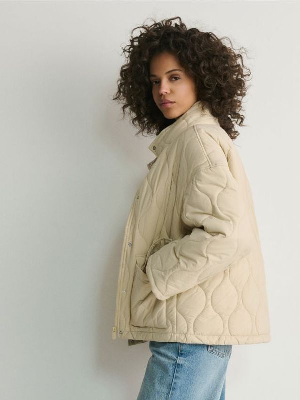 Reserved Reserved - Predimenzionirana jakna s ispunom - boja kože