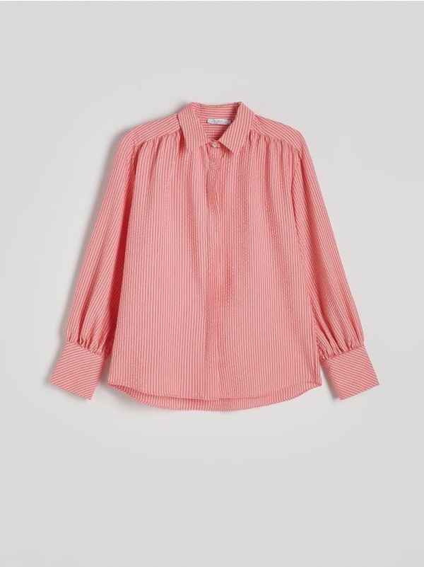 Reserved Reserved - Predimenzionirana košulja poput pidžame - crvena