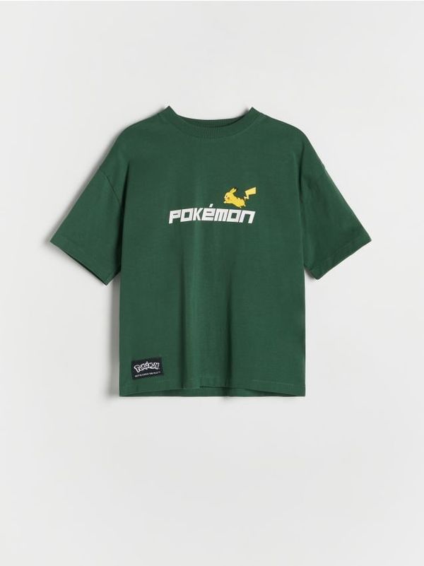 Reserved Reserved - Predimenzionirana majica kratkih rukava Pokémon - tamnozeleno