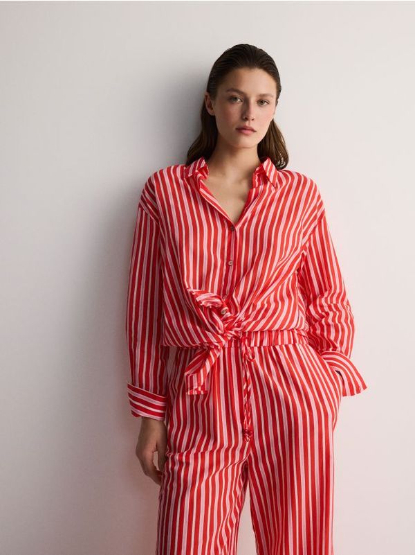 Reserved Reserved - Predimenzionirana pamučna košulja - šaren