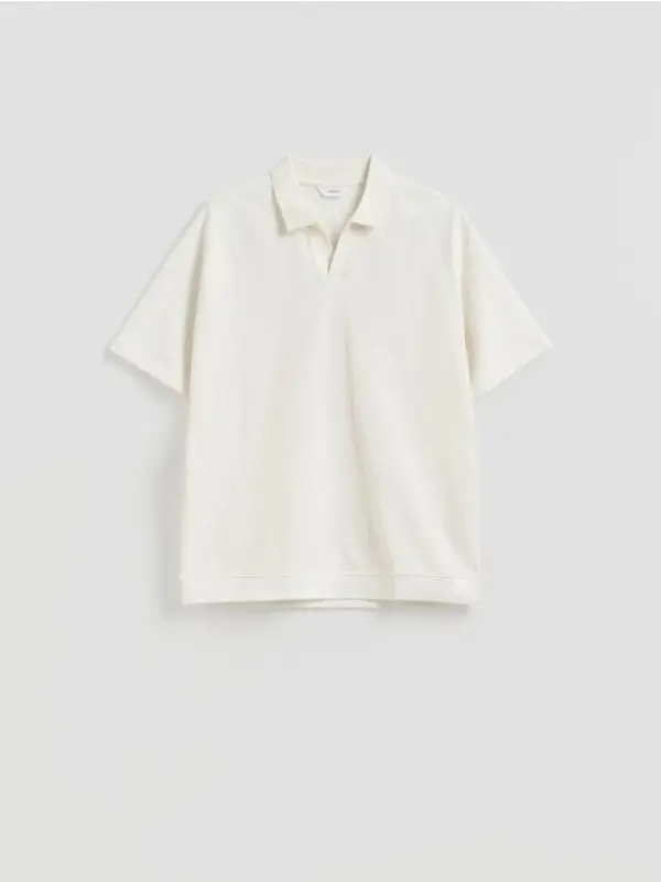 Reserved Reserved - Predimenzionirana polo-majica - krem