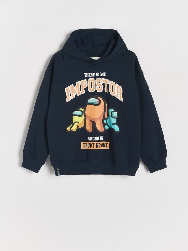 Reserved Reserved - Predimenzionirani gornji dio trenirke Among Us - mornarsko plava