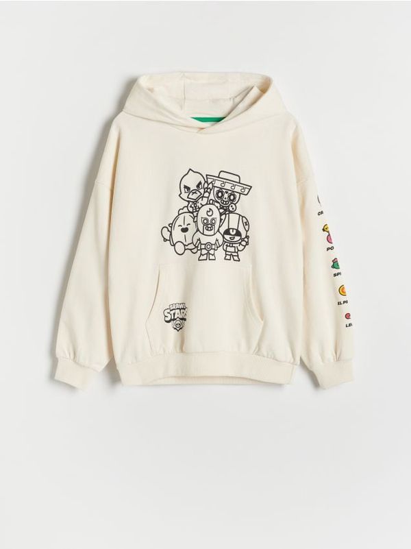 Reserved Reserved - Predimenzionirani gornji dio trenirke Brawl Stars - krem