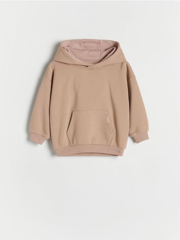 Reserved Reserved - Predimenzionirani gornji dio trenirke s kapuljačom - bež