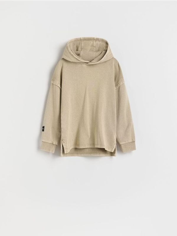 Reserved Reserved - Predimenzionirani gornji dio trenirke s kapuljačom - bež