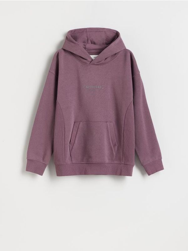 Reserved Reserved - Predimenzionirani gornji dio trenirke s kapuljačom - boja grožđa