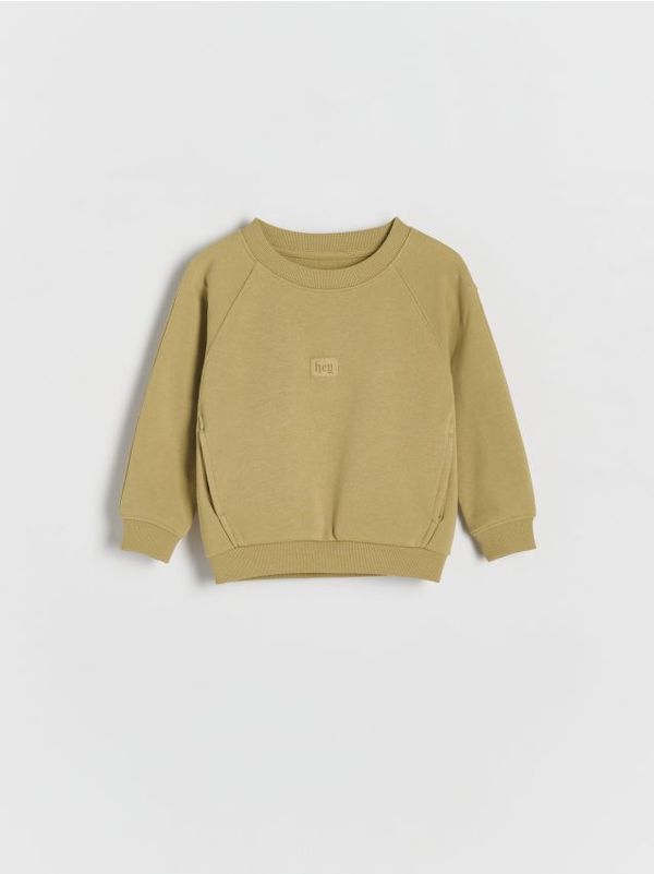 Reserved Reserved - Predimenzionirani gornji dio trenirke s visokim udjelom pamuka - bež