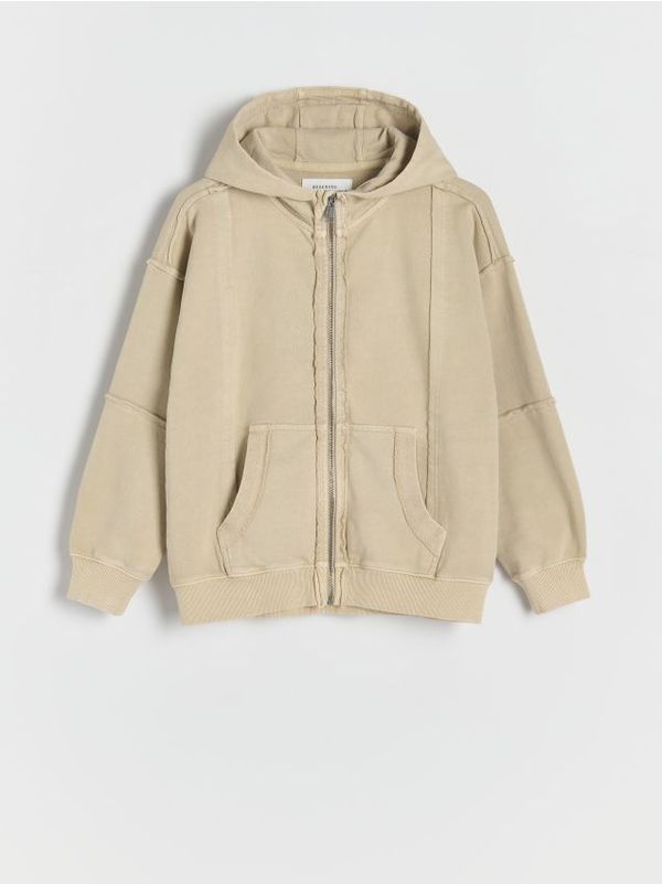 Reserved Reserved - Predimenzionirani gornji dio trenirke s visokim udjelom pamuka - bež