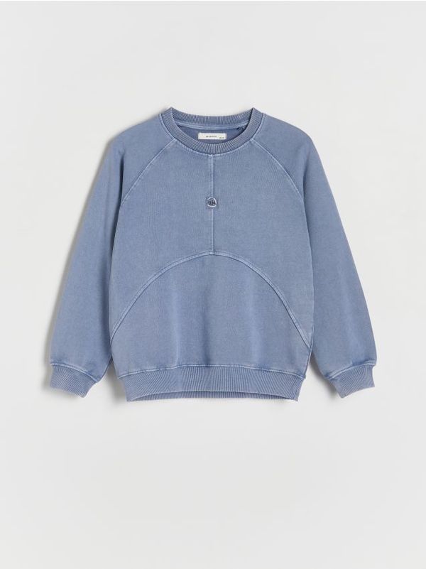 Reserved Reserved - Predimenzionirani gornji dio trenirke s visokim udjelom pamuka - svjetloplavo