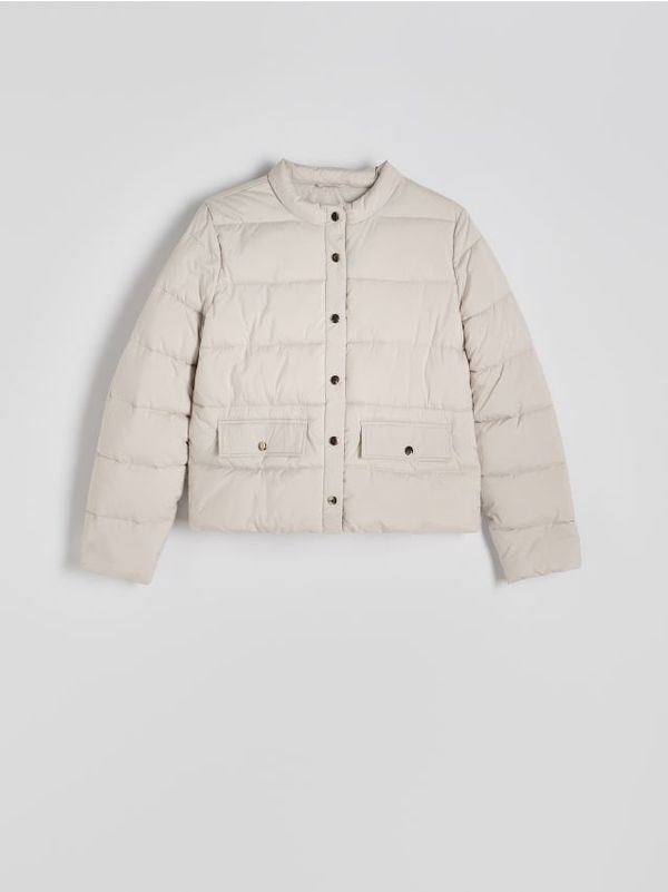 Reserved Reserved - Prošivena jakna - boja kože