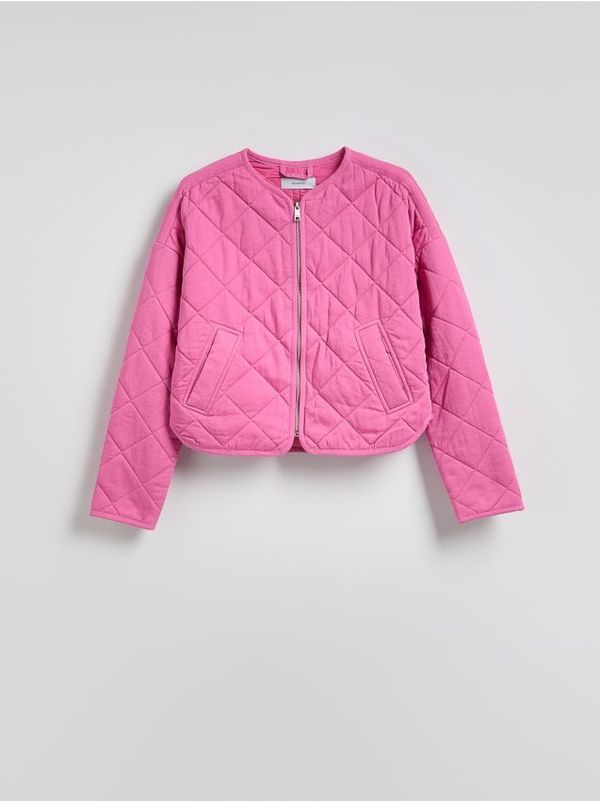 Reserved Reserved - Prošivena jakna - jarkoružičasto