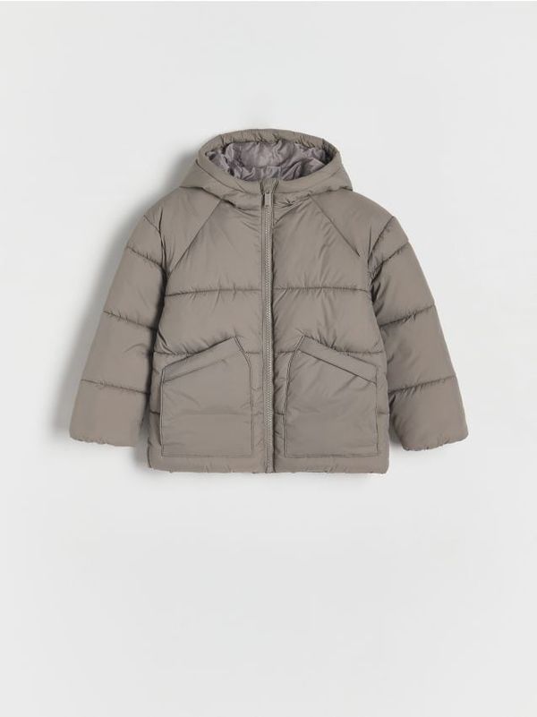 Reserved Reserved - Prošivena jakna s kapuljačom - bež