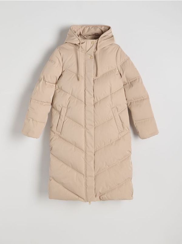 Reserved Reserved - Prošivena jakna s kapuljačom - bež