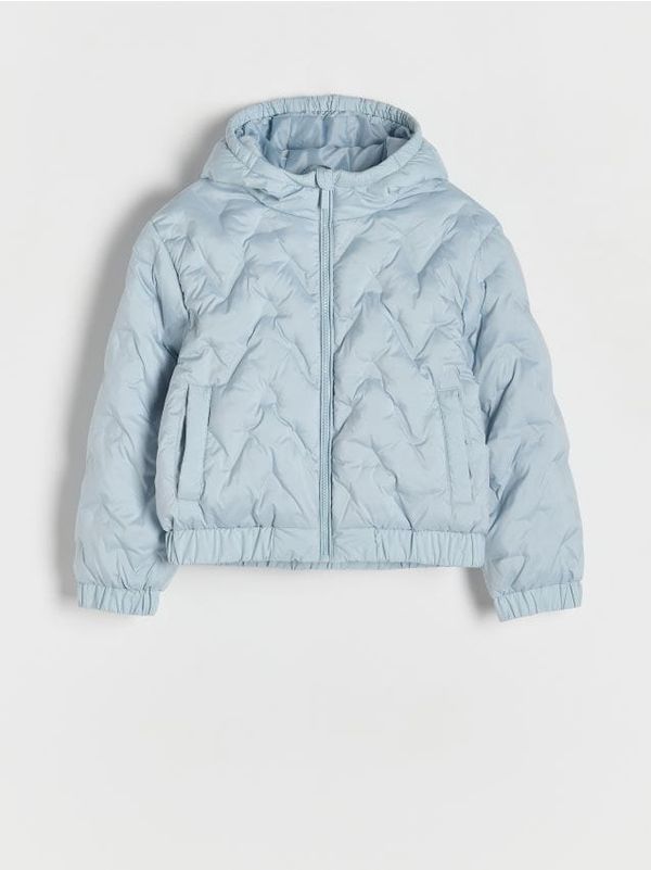 Reserved Reserved - Prošivena jakna s kapuljačom - bljedoplavo