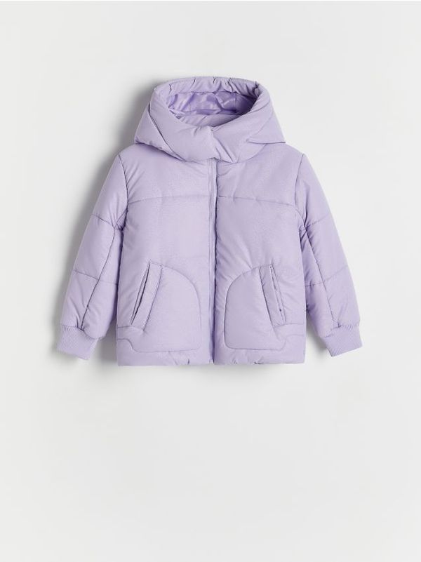 Reserved Reserved - Prošivena jakna s kapuljačom - boja orhideje