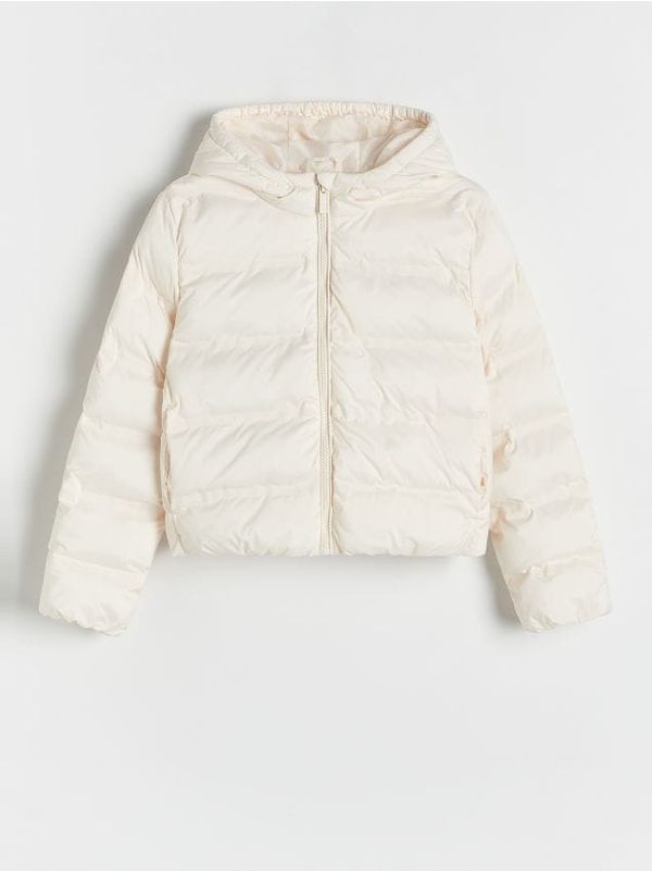 Reserved Reserved - Prošivena jakna s kapuljačom - krem