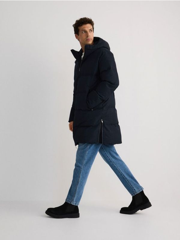 Reserved Reserved - Prošivena jakna s kapuljačom - mornarsko plava