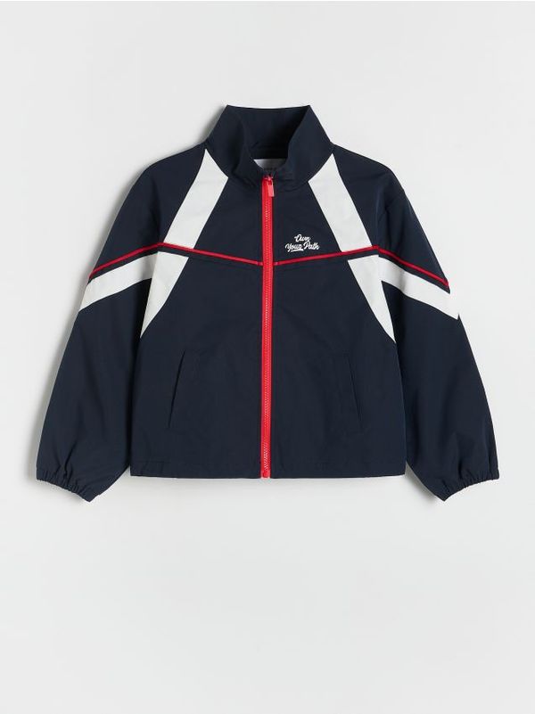 Reserved Reserved - Prošivena jakna s kapuljačom - plava