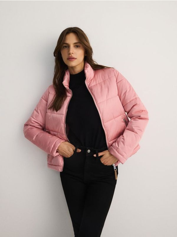 Reserved Reserved - Prošivena jakna s ovratnikom - prljavoroza