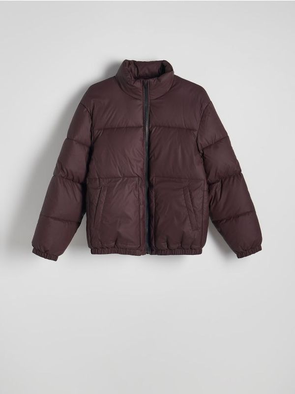 Reserved Reserved - Prošivena jakna s visokim ovratnikom - boja mahagonija