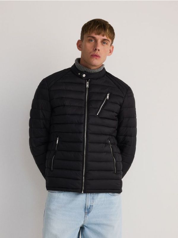 Reserved Reserved - Prošivena jakna s visokim ovratnikom - crno