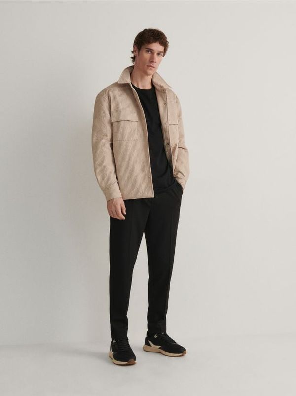 Reserved Reserved - Prošivena jakna u stilu košulje - bež