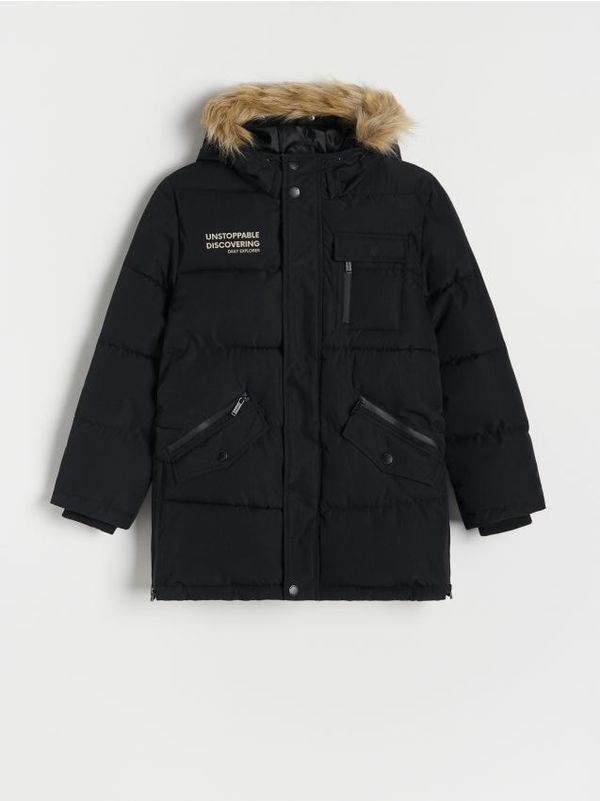 Reserved Reserved - Prošiveni kaput s podstavom - crno