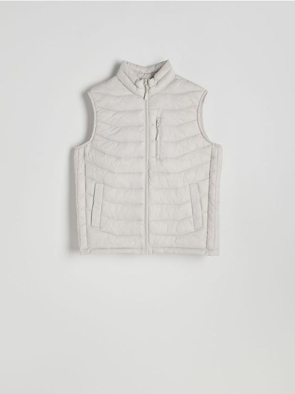 Reserved Reserved - Prošiveni prsluk s uspravnim ovratnikom - bež