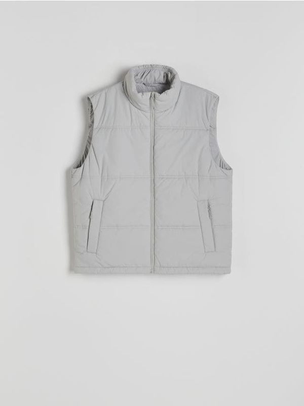 Reserved Reserved - Prošiveni prsluk s uspravnim ovratnikom - light grey