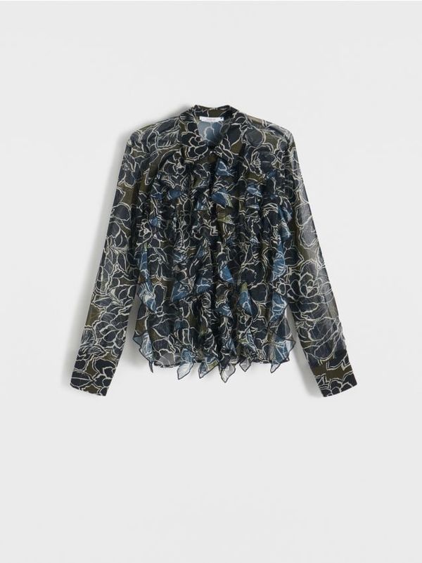 Reserved Reserved - Prozirna košulja s volanima - šaren