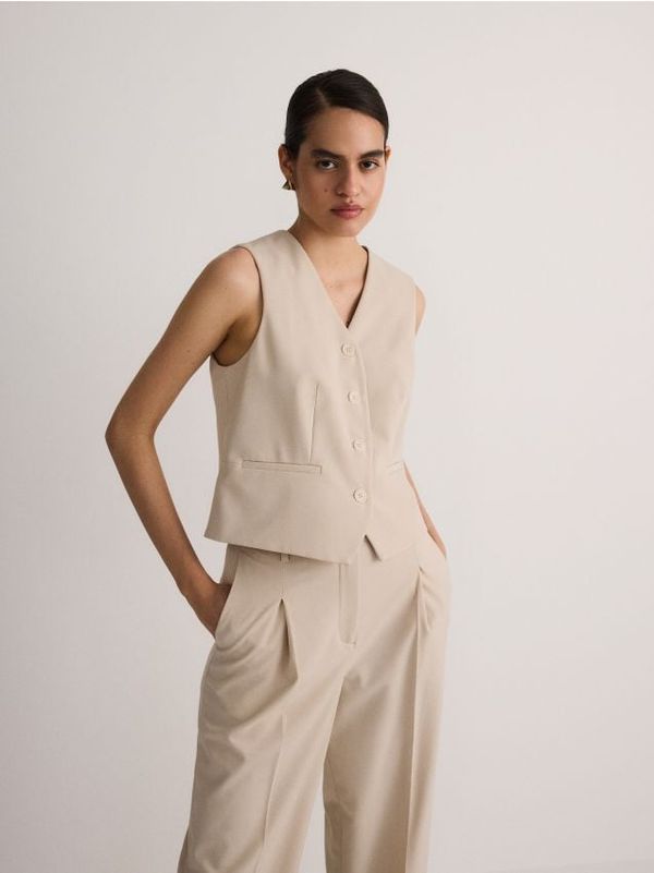 Reserved Reserved - Prsluk od odijela - bež