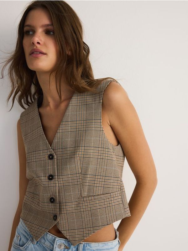 Reserved Reserved - Prsluk od odijela od mješavine viskoze - šaren