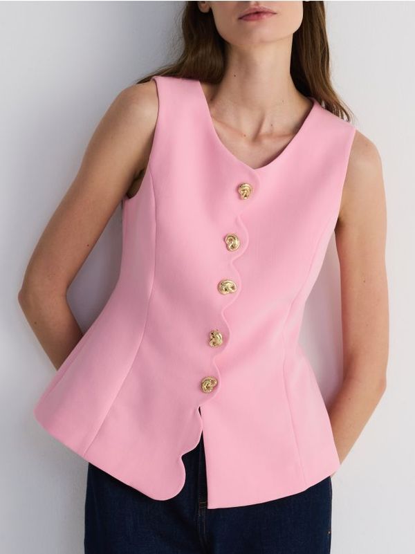 Reserved Reserved - Prsluk od odijela - ružičasta