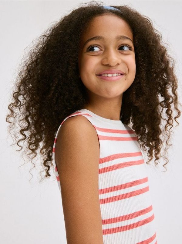 Reserved Reserved - Prsluk od pletene tkanine - koraljno