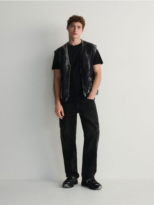 Reserved Reserved - Prsluk od trapera - siva