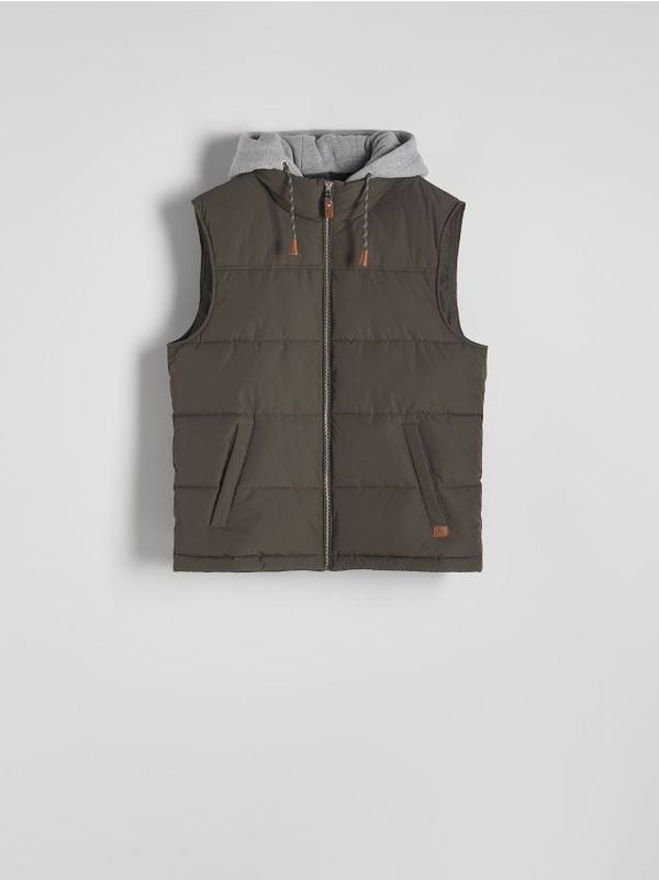 Reserved Reserved - Prsluk s kapuljačom - boja kave