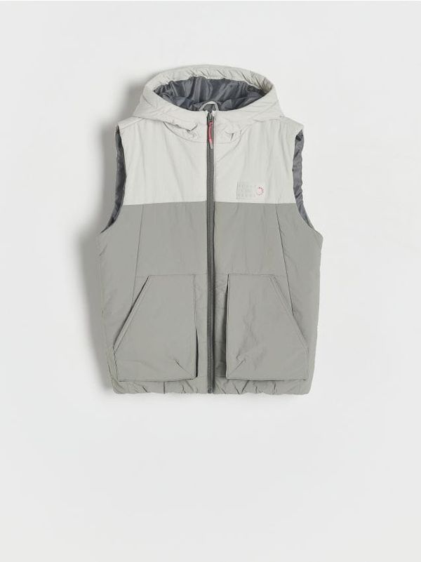 Reserved Reserved - Prsluk s kapuljačom - svijetlo siva