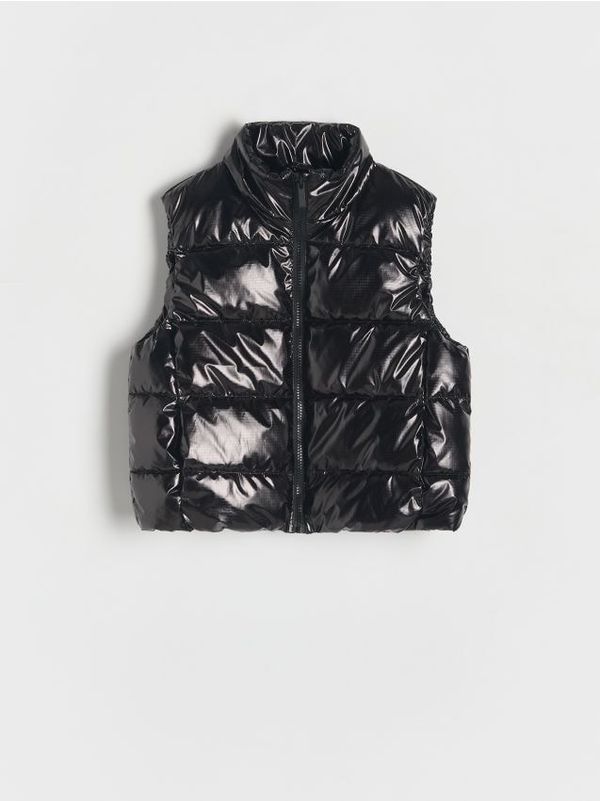 Reserved Reserved - Prsluk s metalik efektom - crno