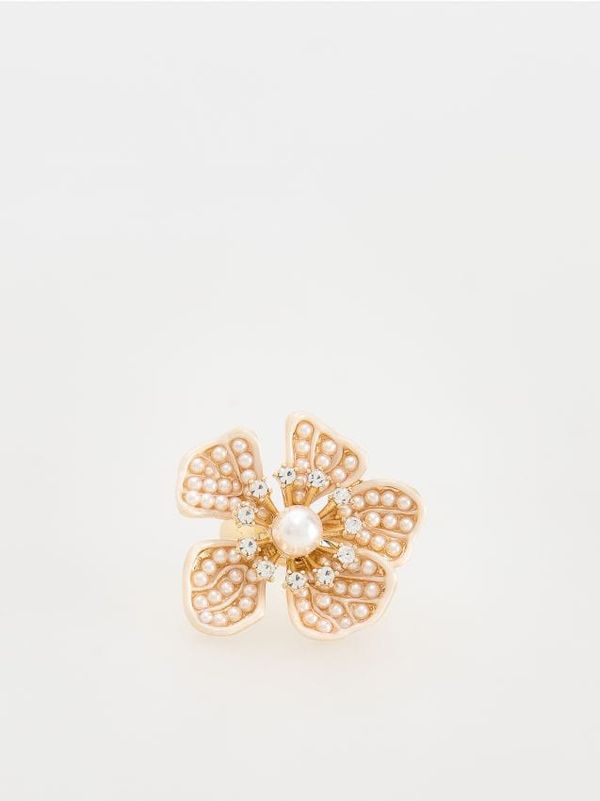 Reserved Reserved - Prsten s motivom cvijeta - boja kože