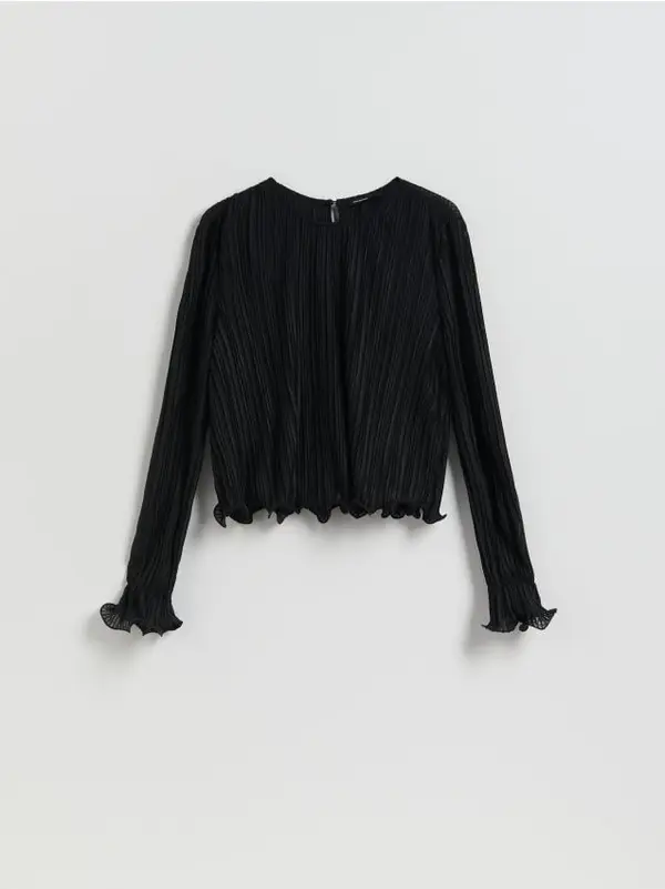 Reserved Reserved - Prugasta bluza - crno