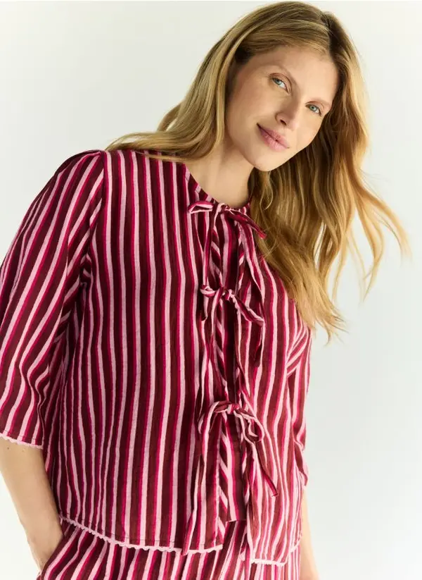 Reserved Reserved - Prugasta bluza - crvena