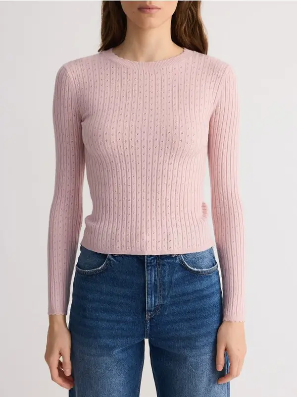 Reserved Reserved - Prugasta bluza - pastelnoružičasto