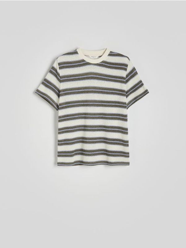 Reserved Reserved - Prugasta comfort majica kratkih rukava - šaren
