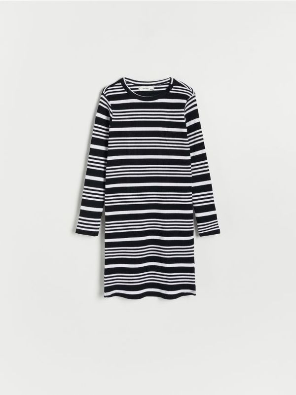 Reserved Reserved - Prugasta haljina - crno