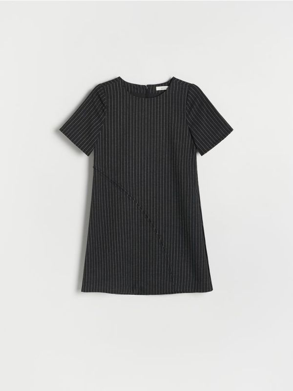 Reserved Reserved - Prugasta haljina - tamnosivo