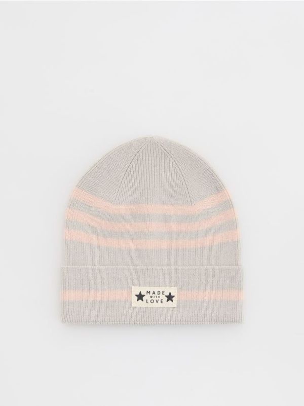 Reserved Reserved - Prugasta kapa - light grey