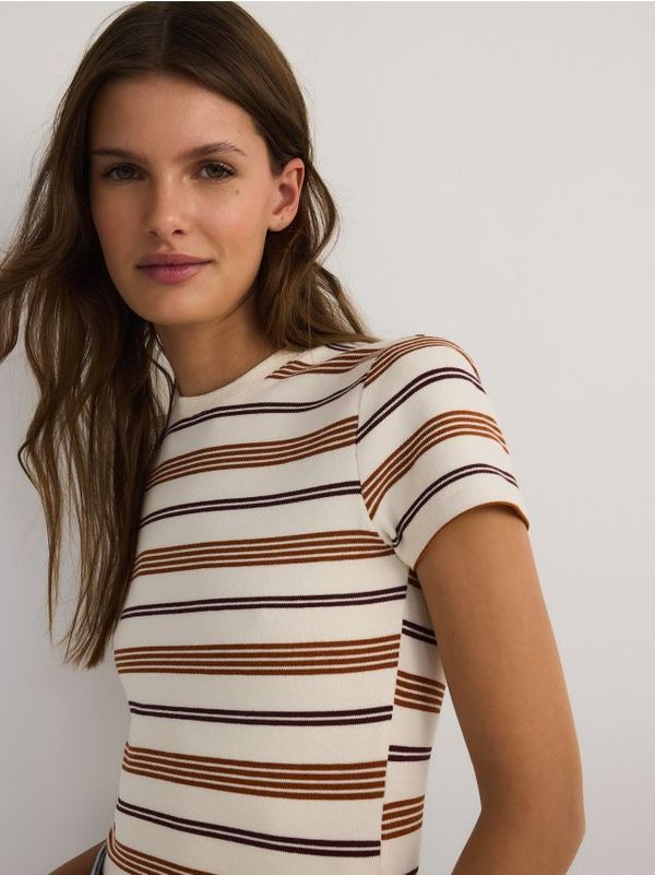 Reserved Reserved - Prugasta majica kratkih rukava - šaren