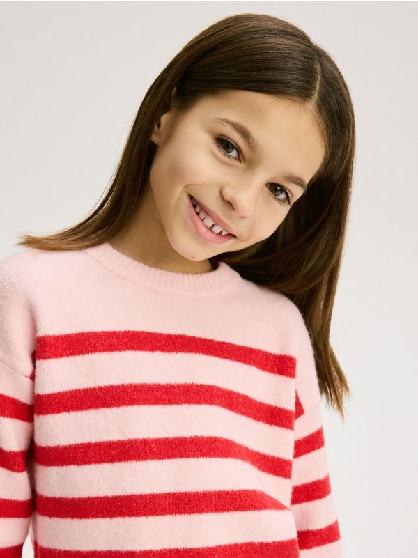 Reserved Reserved - Prugasti džemper - ružičasta
